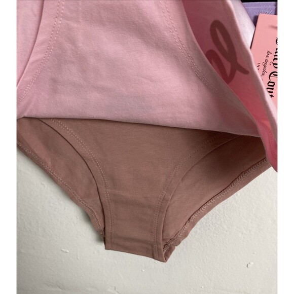 Juicy Couture Panties Size L Underwear Cotton 5 Pack Bow Print Pink Black White - Picture 7 of 9